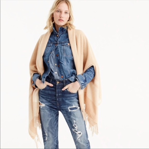J. Crew Accessories - J crew camel cape scarf